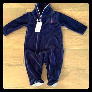Ralph Lauren Velour Sleeper 3 MONTH